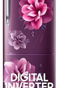 Samsung 183 L, 4 Star, Digital Inverter, Direct-Cool Single Door Refrigerator (RR20C1824CR/HL, Red, Camellia Purple, Base Stand Drawer)